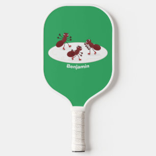 Fijne rode mieren schaatsen cartoon pickleball paddle