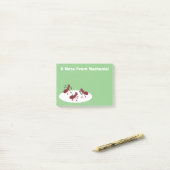 Fijne rode mieren schaatsen cartoon post-it® notes (Op bureau)