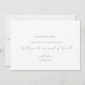 Fijne Roos Gold Maid of Honor proposal Kaart (Achterkant)