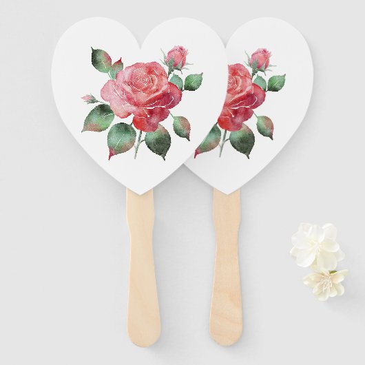 Fijne Roos Handwaaier (Voorkant en achterkant)