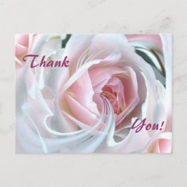 Fijne roos met marmereffecten briefkaart