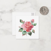 Fijne Roos Notitiekaartje (Voorkant / Achterkant in situ)