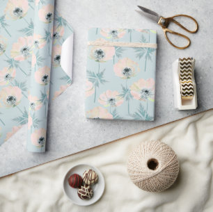 Fijne roze anemonen. cadeaupapier