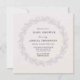 Fijne roze Baby Breath Floral Vrijgezellenfeest Kaart
