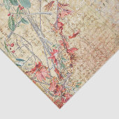 Fijne roze bloemen en Rozen Tissuepapier (Detail)