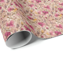 Fijne Roze Botanische Bloem Patroon