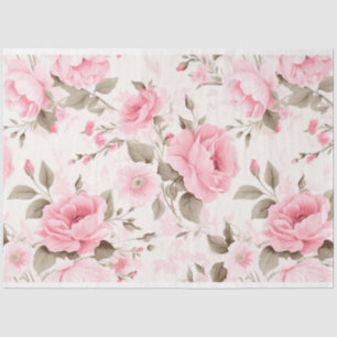 Fijne roze chique  stijl bloemen tissuepapier