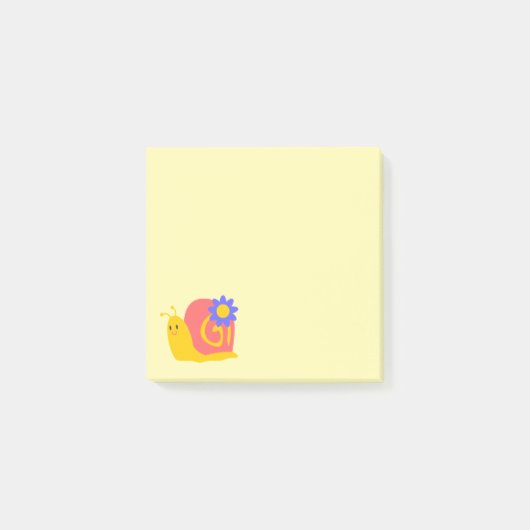 Fijne roze en groene slak post-it® notes (Voorkant)