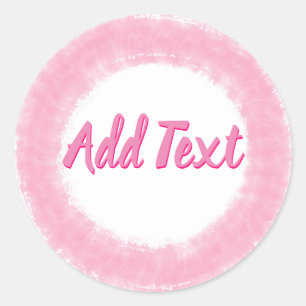 Fijne roze Waterverf cirkel Ronde Sticker