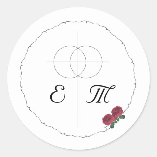 Fijne Rozen Ronde Sticker (Voorkant)