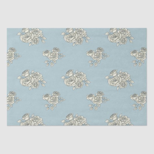 Fijne rozen tissuepapier (Voorkant)