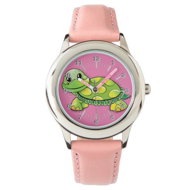 Fijne schildpad horloge (Voorkant)