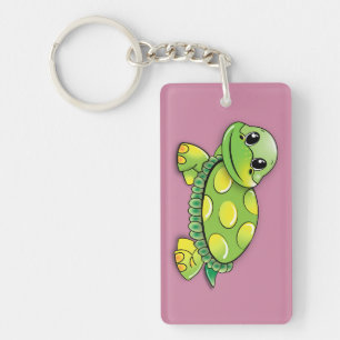 Fijne schildpad sleutelhanger