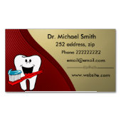 Fijne schone tand magnetisch visitekaartje (Voorkant)