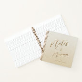 Fijne Script Gold Gradient gepersonaliseerd Notitieboek (Binnen)
