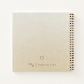 Fijne Script Gold Gradient gepersonaliseerd Notitieboek (Achterkant)