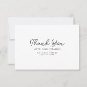 Fijne script moderne elegante bedankkaart (Voorkant)