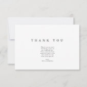 Fijne script moderne elegante bedankkaart (Achterkant)