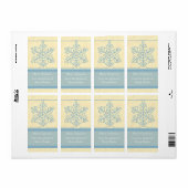 Fijne Snowflake-feestlabels Etiket (Full Sheet)