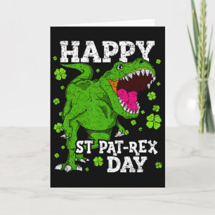 Fijne St. Patrick's Dag Dinosaur T-rex Jongens Peu Kaart