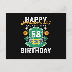 Fijne St. Patrick's Dag En Ja Het Is Mijn 58 Verja Briefkaart