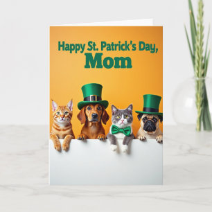 Fijne St. Patrick's Dag Moeder Huisdieren Kaart