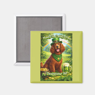 Fijne St. Patrick's Dag Schattige Ierse Setter  Magneet