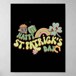 Fijne St. Patrick's Dag Shamrock Clover Voor Vrouw Poster
