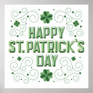 Fijne St. Patrick's Day Beveled Poster 24x24