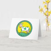 Fijne St. Patrick's Day Cow Kaart (Gele Bloem)