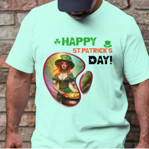 Fijne St.Patrick's Day! - Groene gloed dansfeest T-shirt