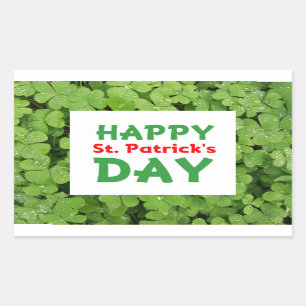 Fijne St. Patrick's Day groene shamrock stickers. Rechthoekige Sticker