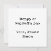 Fijne St Patrick's Day | kleurplaat Kaart (Achterkant)