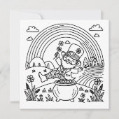 Fijne St Patrick's Day | kleurplaat Kaart (Voorkant)