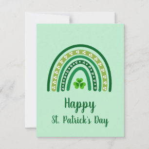 Fijne St. Patrick's Day Regenboog Groen Feestdagenkaart