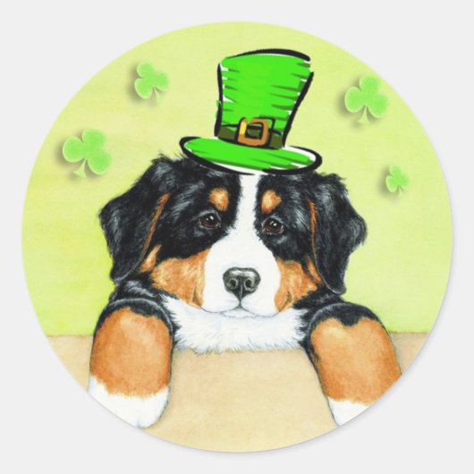 Fijne St. Patties! Ronde Sticker (Voorkant)