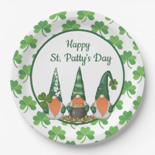 Fijne St. Patty-dag Kabouters Papieren Bordje