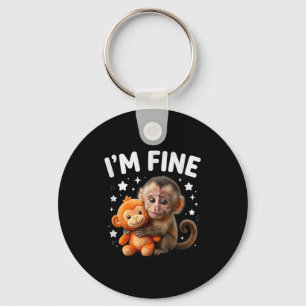 Fijne sterrenhemel schattige baby aap knuffel sarc sleutelhanger