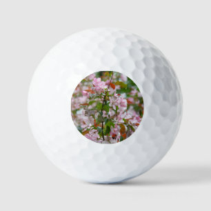 Fijne tak met bloemen appelboom golfballen