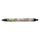 Fijne tak met bloemen appelboom zwarte inkt pen (Voorkant)
