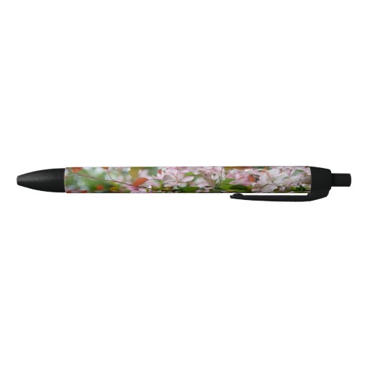 Fijne tak met bloemen appelboom zwarte inkt pen (Bodem)