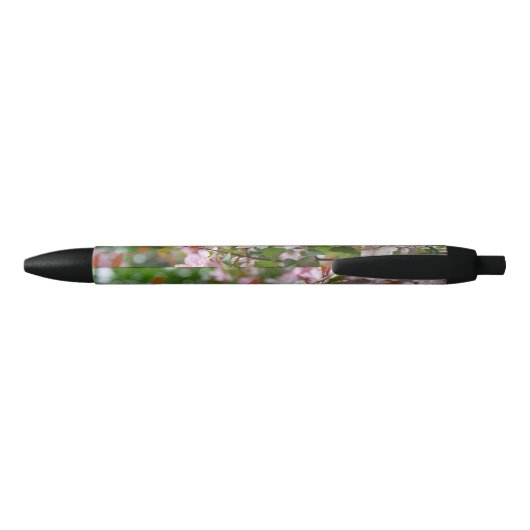 Fijne tak met bloemen appelboom zwarte inkt pen (Achterkant)