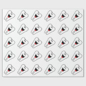 Fijne tanden op maat van uw tandheelkundige prakti cadeaupapier (Vlak)