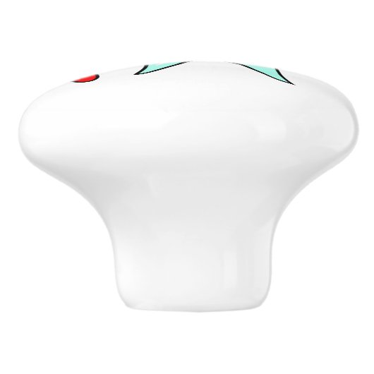 Fijne tandheelkundige verzorging met tandenborstel keramische knop (Zijkant)