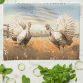 Fijne Thanksgiving! Bewerkbare mannen Theedoek (Gevouwen)