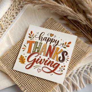 Fijne Thanksgiving Dagen Dankbare Groet