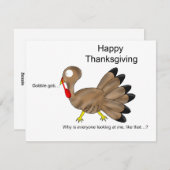 Fijne Thanksgiving Gobble Gob... Feestdagenkaart (Voorkant / Achterkant)