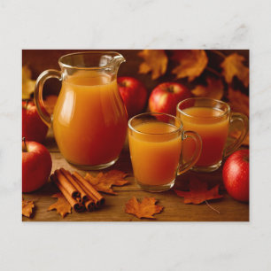 Fijne Thanksgiving Herfst Appelcider Ansichtkaart Feestdagenkaart