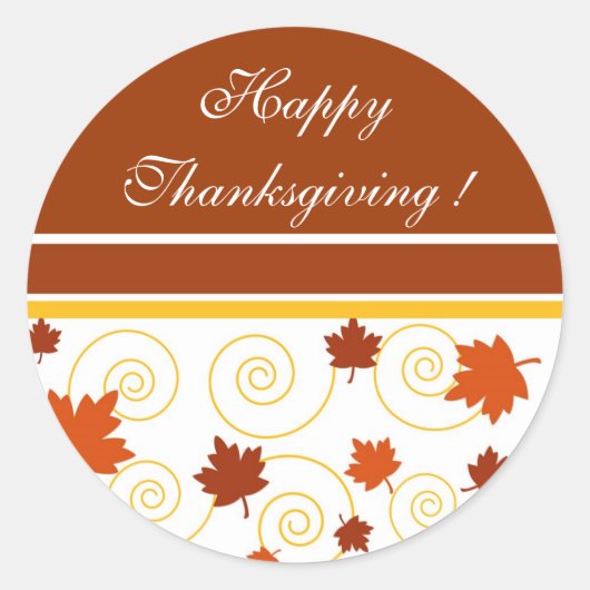 Fijne Thanksgiving! -Sticker Ronde Sticker (Voorkant)