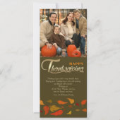 Fijne Thanksgiving. Thanksgiving foto Feestdagenkaart (Voorkant)